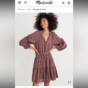 Madewell Seersucker Wrap Mini Dress